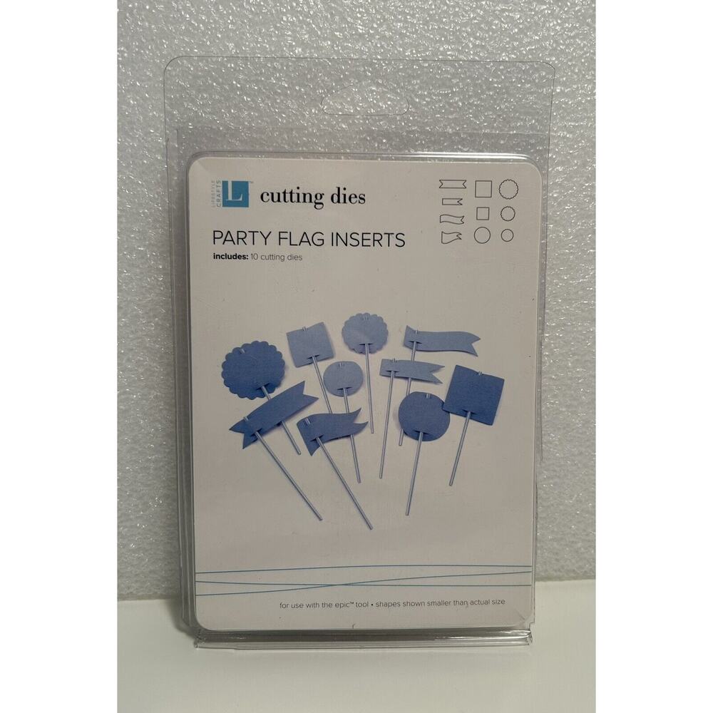 NEW Quickutz WE R PARTY FLAG INSERTS DIES L-CC-012 for Big Shot Sizzix & More